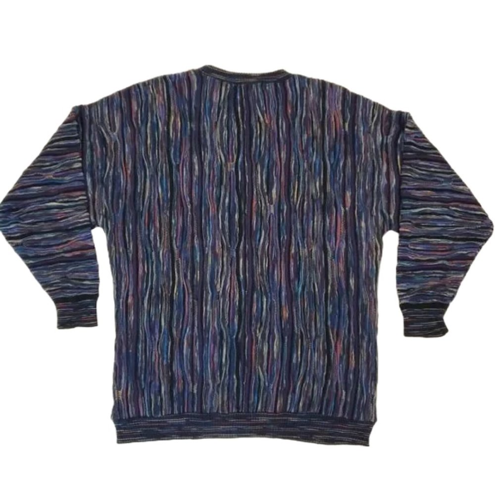 90s USA製 Protege collection 3D knit Vintage 90s Made in USA Protege Collection 3D Knit Sweater